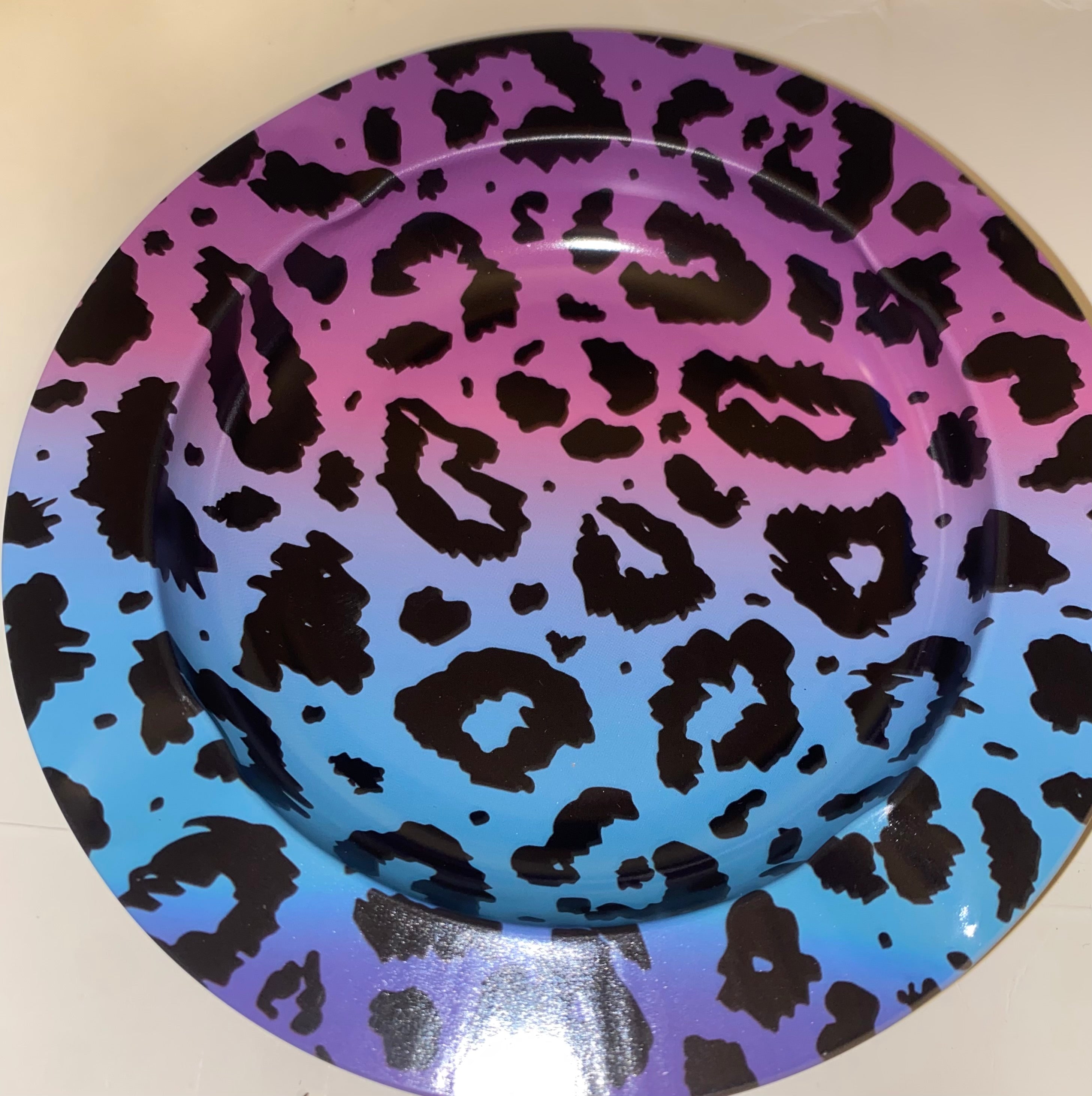 Metal Multi Colour Leopard Print AshTray